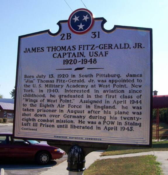 James Thomas Fitz-Gerald, Jr marker side 1, photo courtesy of Dennis Lambert