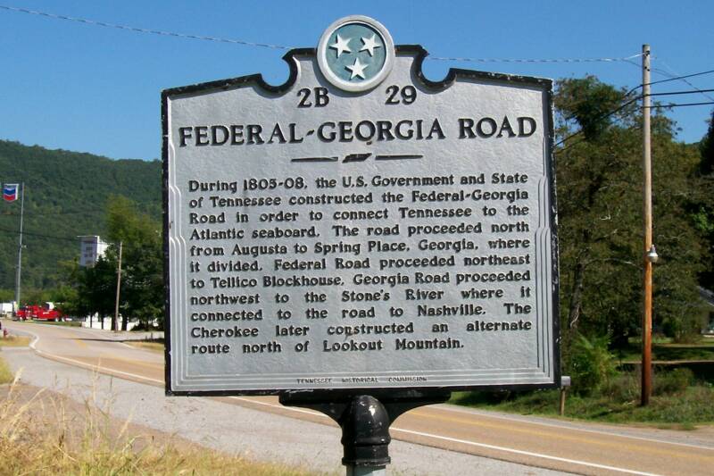 Federal-Georgia Road marker, photo courtesy of Dennis Lambert