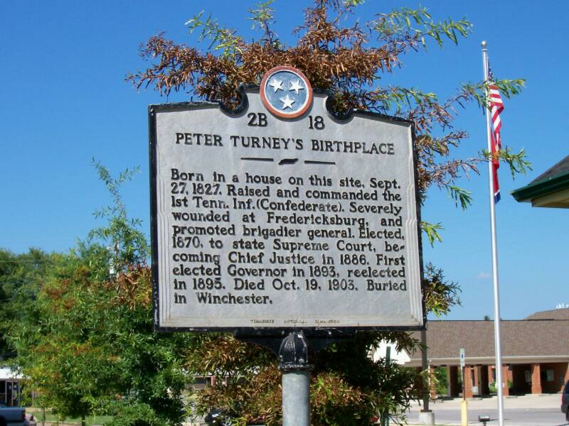 Peter Turney's birthplace marker, photo courtesy of Dennis Lambert