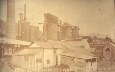 Tennessee Coal, Iron, & Railroad blast furnaces in 1909, courtesy of C. J. Wyatt Jr.