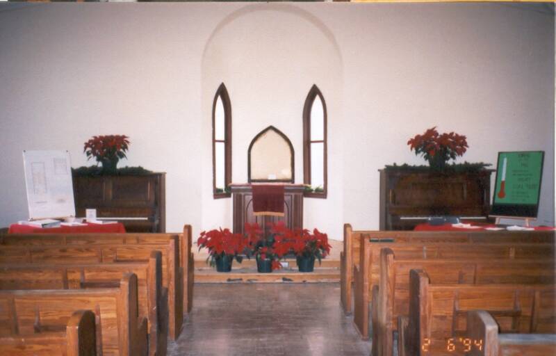Aisle to the pulpit in December 2002