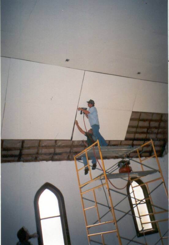 New ceiling installation