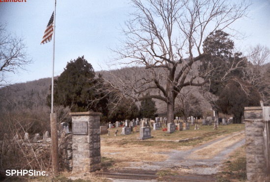Bean-Roulston Cemetery entrance, courtesy of Dennis Lambert