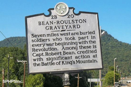 Bean-Roulston Cemetery marker, courtesy of Dennis Lambert