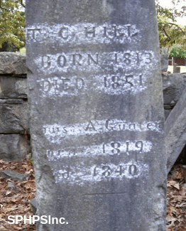 T. C. Hill & L. A. Gunter gravestone, courtesy of Dennis Lambert
