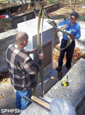 Gunter memorial placement, courtesy of Dennis Lambert