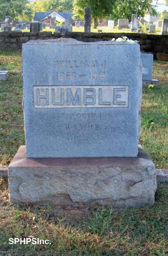 William & Maggie Humble gravestone, courtesy of Dennis Lambert